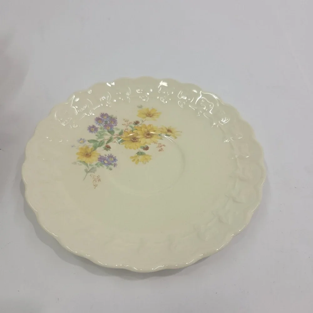 Set 11‎ Vintage Taylor Smith Taylor Everglade Teacups & Saucers Yellow Daisy